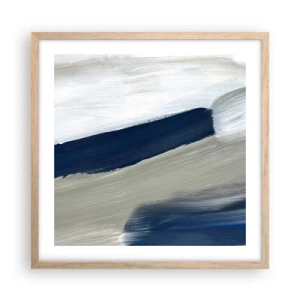 Poster in einem Rahmen aus heller Eiche - Begegnung mit dem Weißsein - 50x50 cm