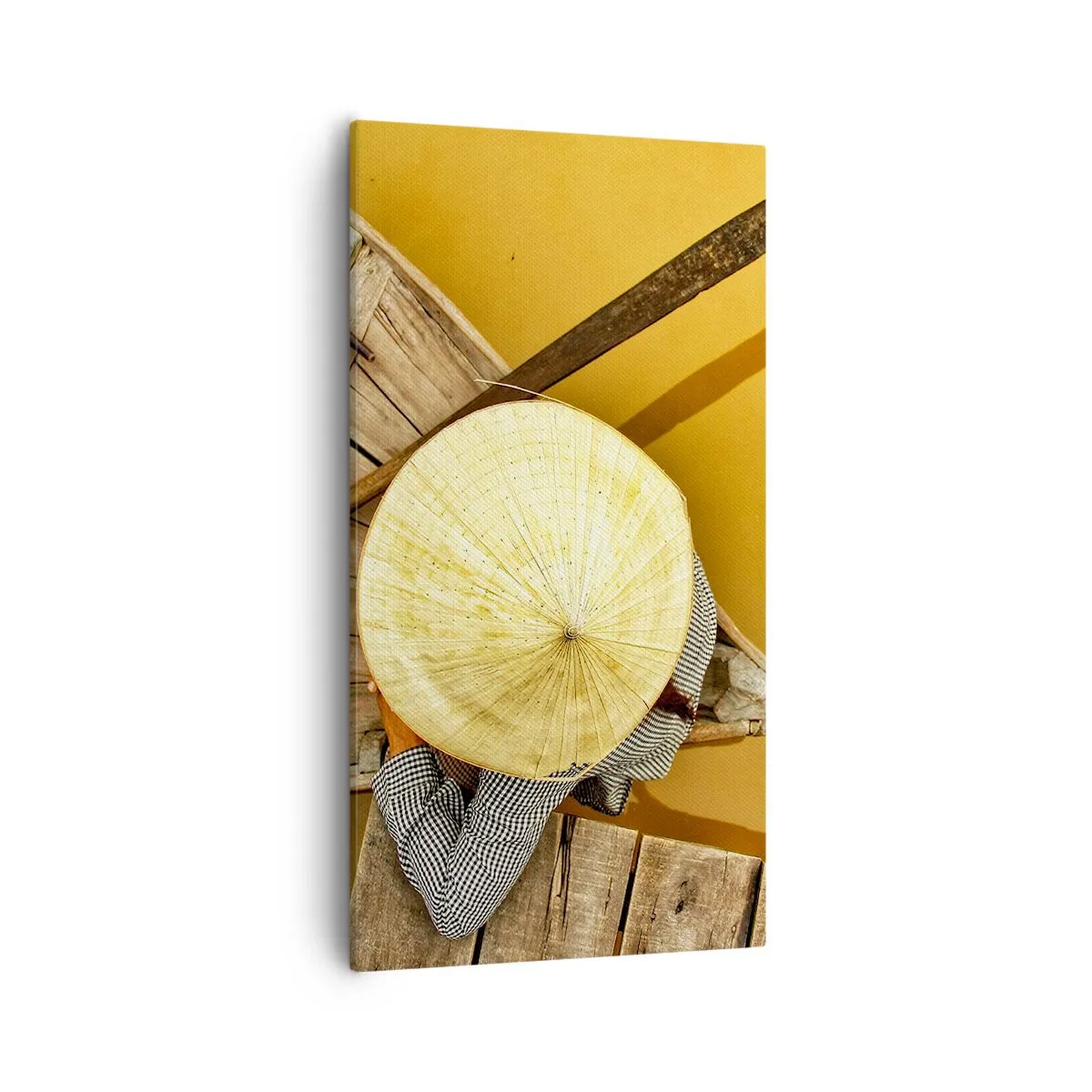 Bild auf Leinwand - Leinwandbild - Leben am Gelben Fluss - 55x100 cm