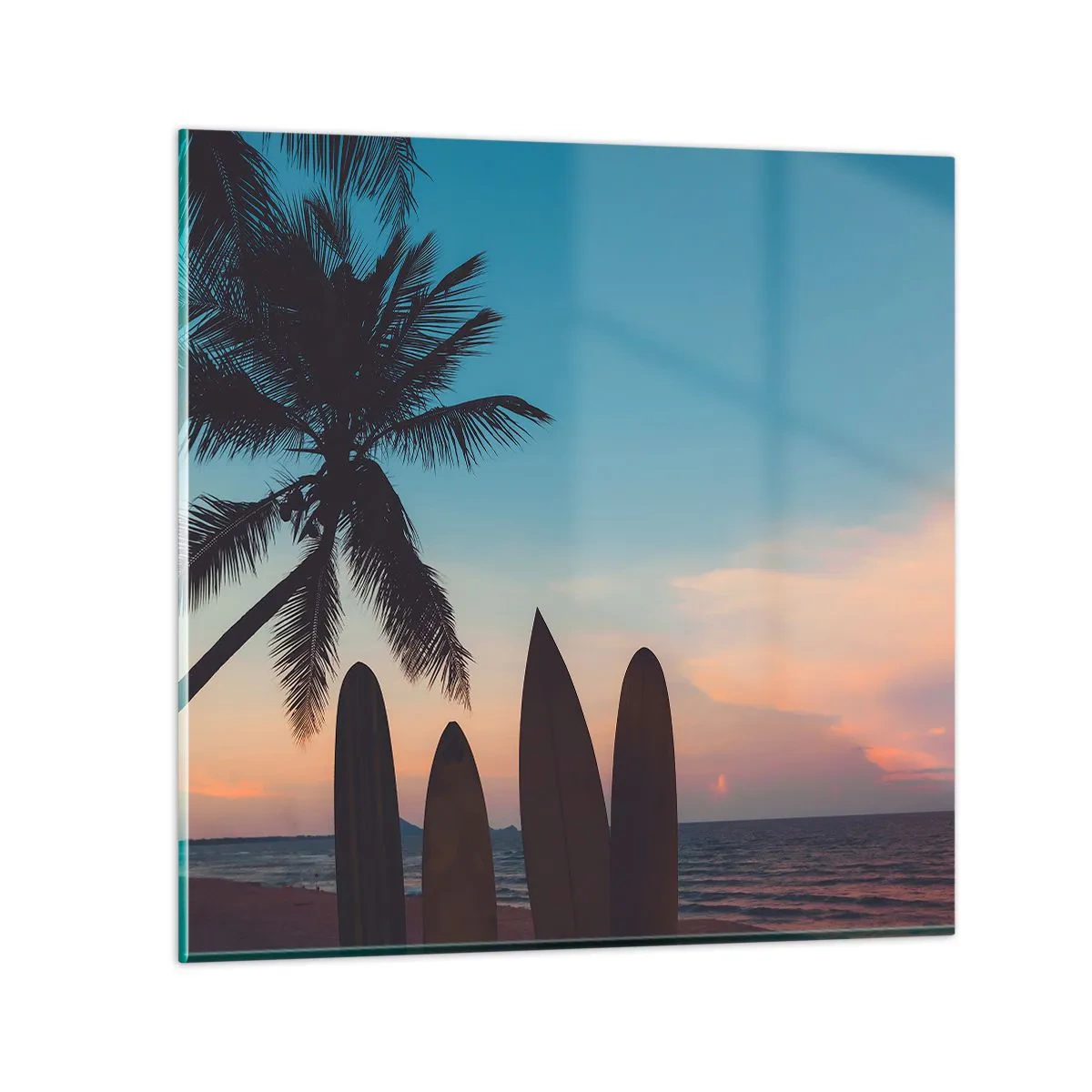 Glasbild - Bild auf glas - Morgen wird es auch lustig - 50x50 cm