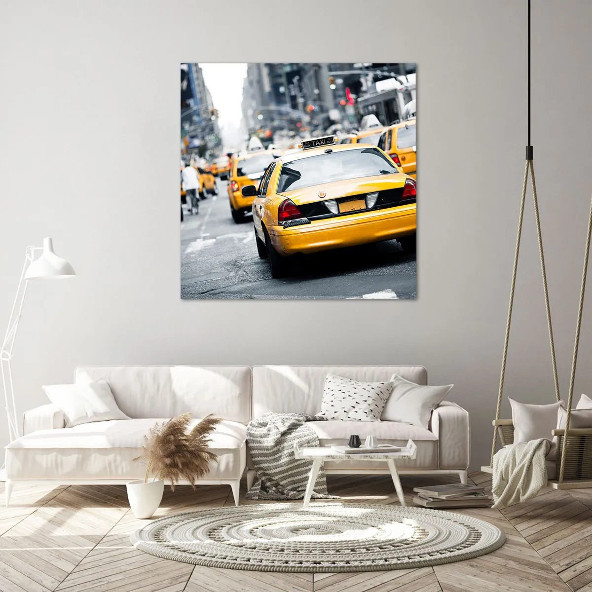 Bild auf Leinwand - Leinwandbild - Nur in dieser Stadt - 40x40 cm