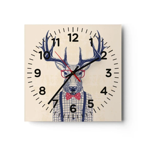 Wanduhr - Glasuhr - Eine lustige Extravaganz - 30x30 cm