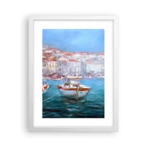 Poster in einem weißen Rahmen - Italienische Bucht - 30x40 cm