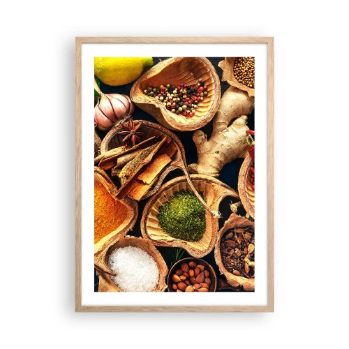 Poster in einem Rahmen aus heller Eiche - Nimm was du willst - 50x70 cm