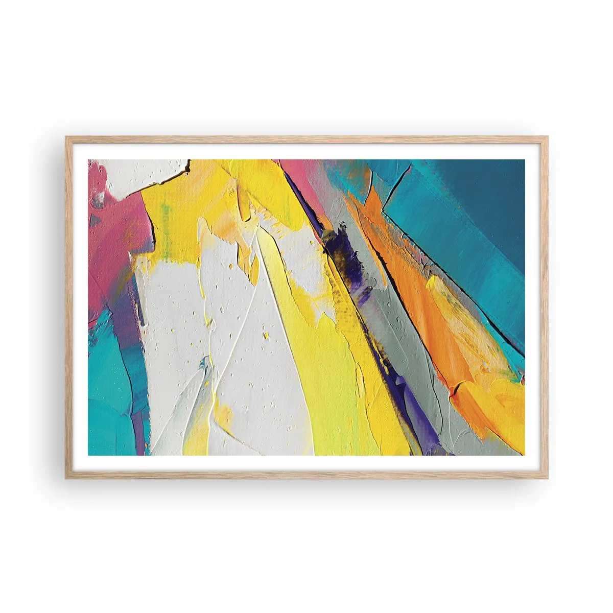 Poster in einem Rahmen aus heller Eiche - Die Anatomie des Lichts - 100x70 cm