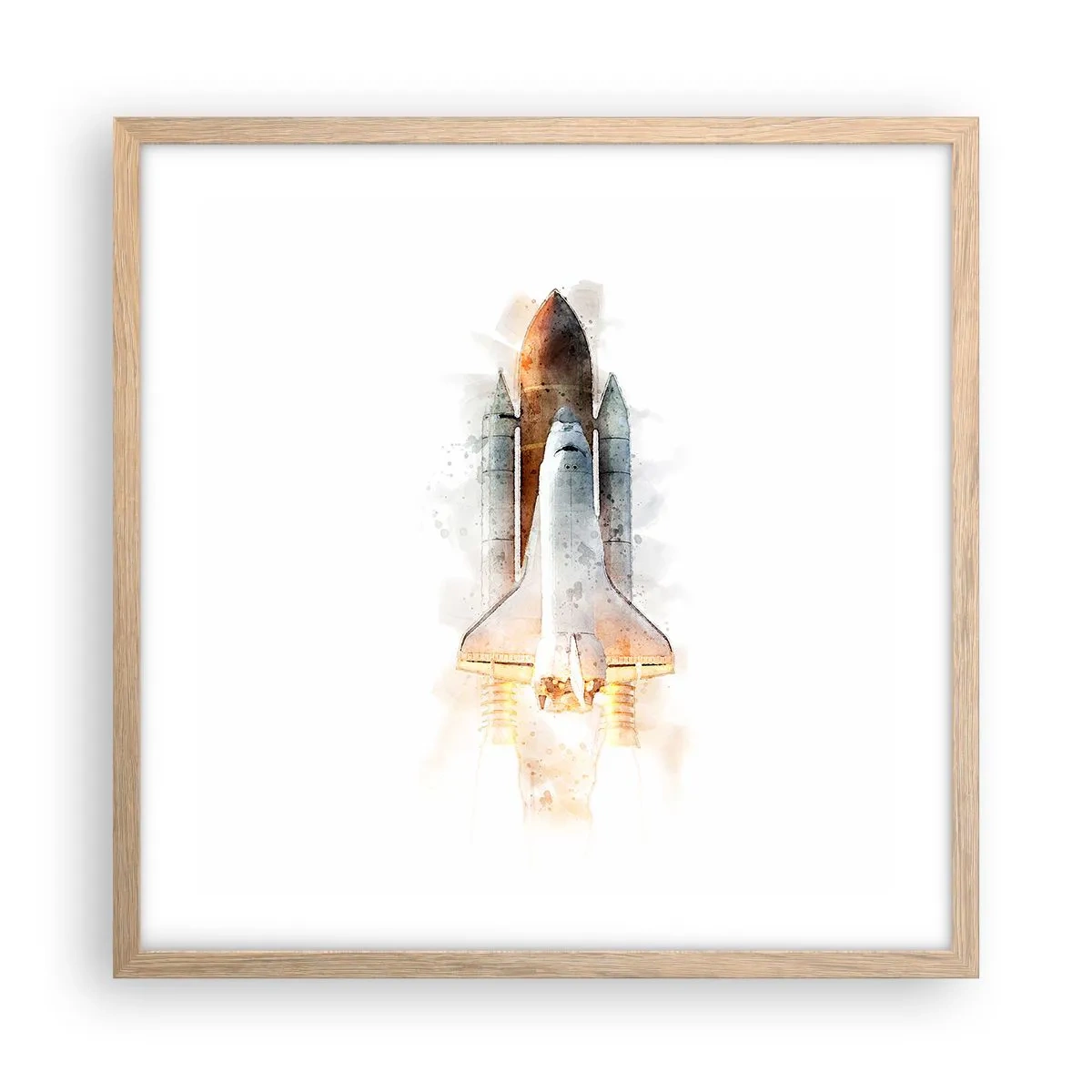 Poster in einem Rahmen aus heller Eiche - Entdecker für den Anfang - 50x50 cm