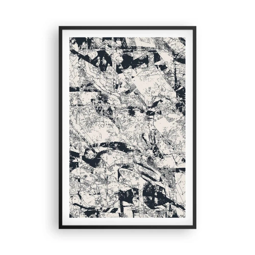 Poster in einem schwarzem Rahmen - Durchdringung der Gegensätze - 61x91 cm