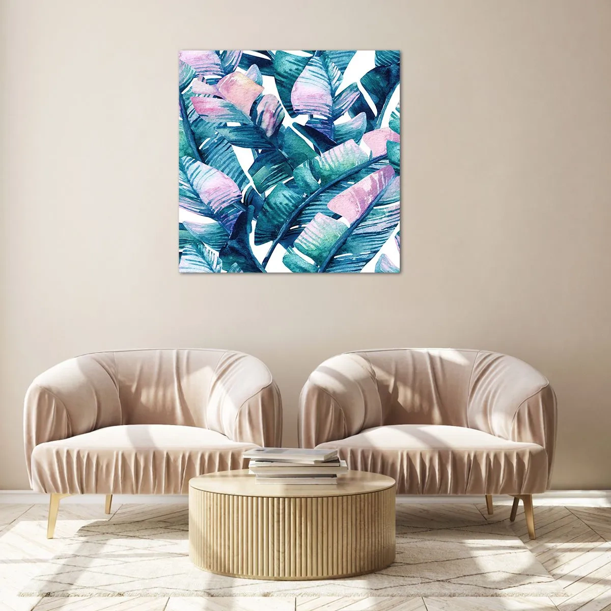 Glasbild - Bild auf glas - In einem Bananenhain - 40x40 cm