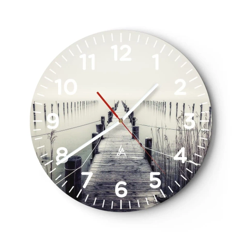 Wanduhr - Glasuhr - Tauchen Sie in Ruhe ein - 40x40 cm
