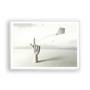 Poster in einem weißen Rahmen - Kraftprobe - 100x70 cm