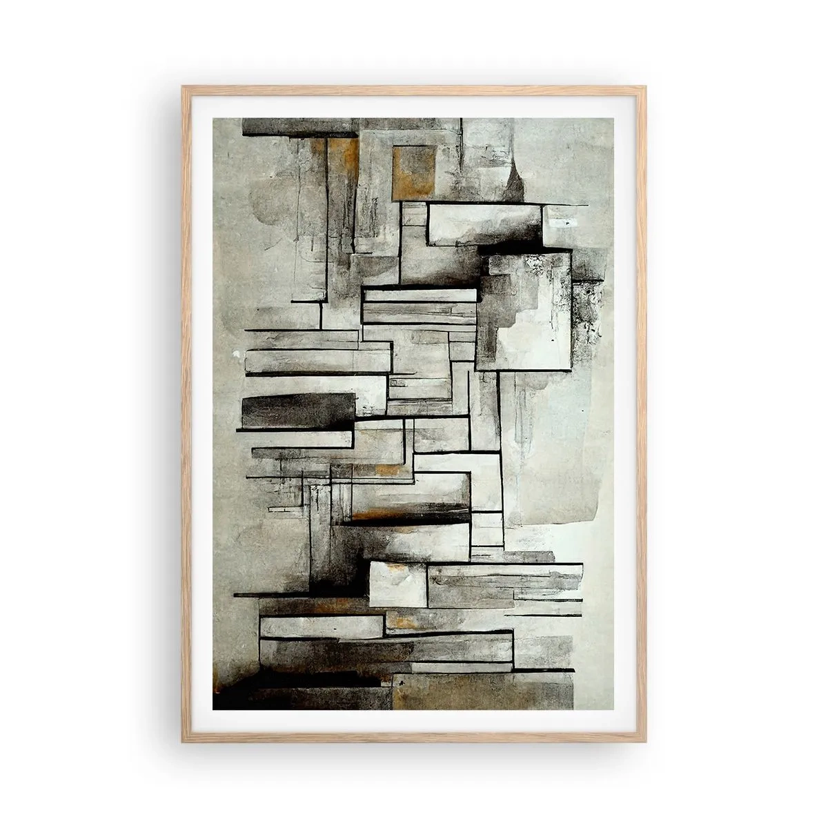 Poster in einem Rahmen aus heller Eiche - Kraft der Einfachheit - 70x100 cm