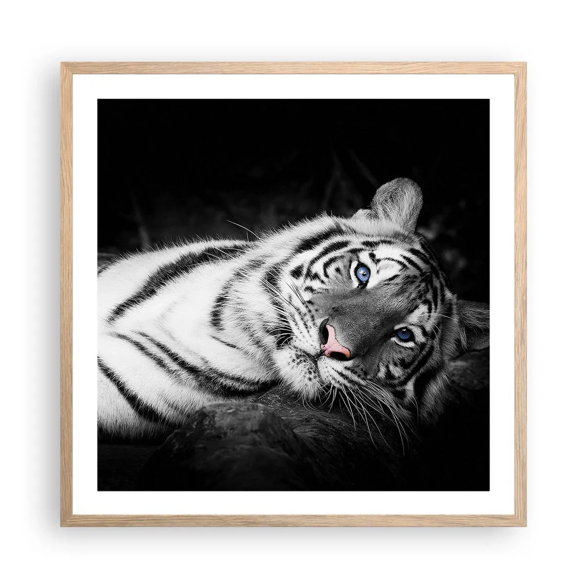 Poster in einem Rahmen aus heller Eiche - Wildnis und Frieden - 60x60 cm