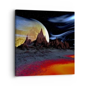 Bild auf Leinwand - Leinwandbild - Unbekannte Welt - 30x30 cm