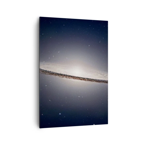 Bild auf Leinwand - Leinwandbild - Eine Spiralgalaxie vor dem Hintergrund des Sternenraums - 70x100cm - Vor langer Zeit in einer weit entfernten Galaxie ... - Moderne Wanddekoration für Wohnzimmer und Schlafzimmer ARTTOR