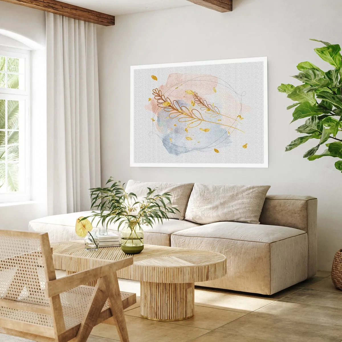 Poster - Goldenr Hauch - 70x50 cm