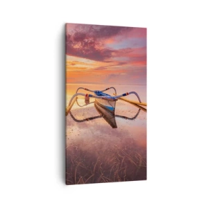 Bild auf Leinwand - Leinwandbild - Die Ruhe eines tropischen Abends - 45x80 cm