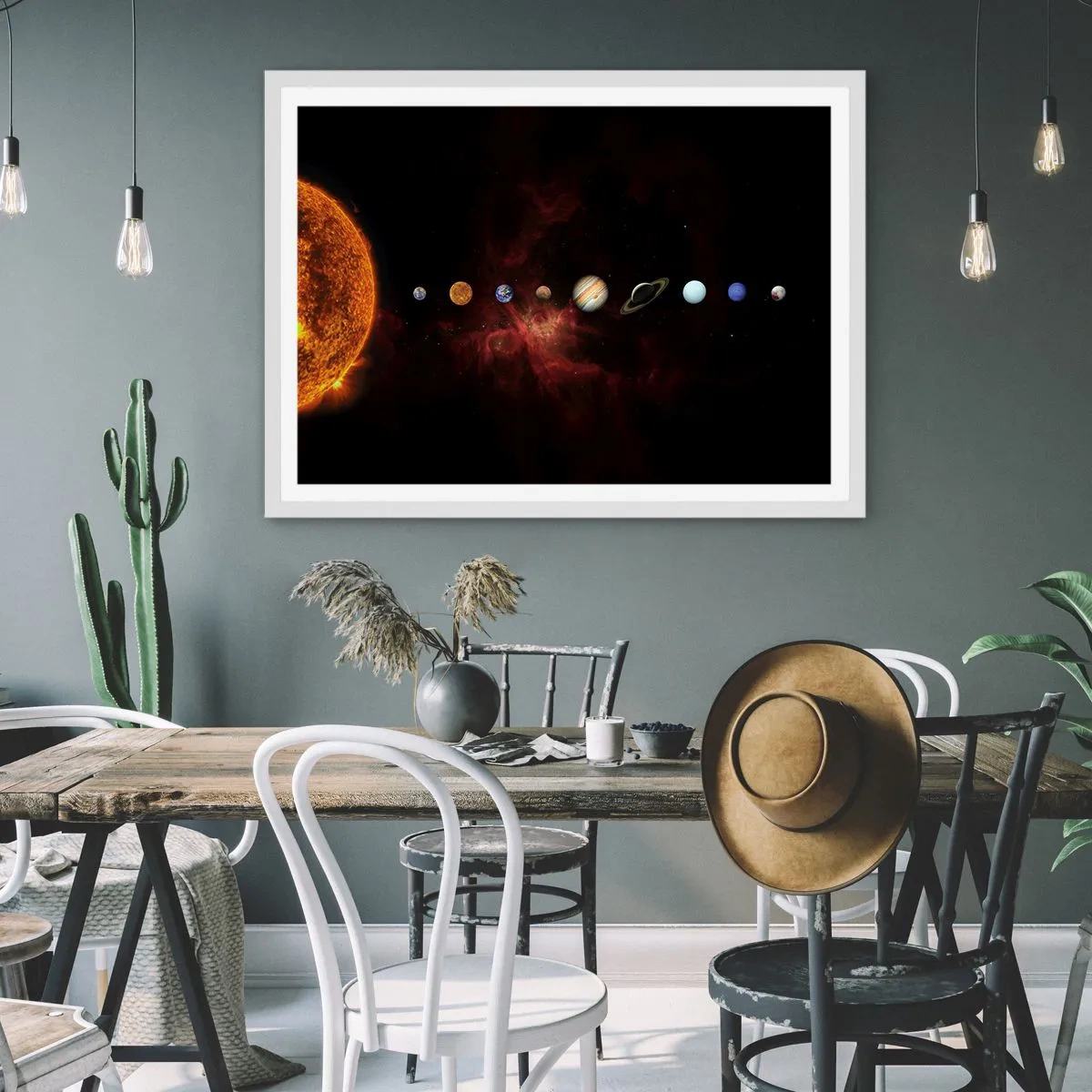 Poster in einem weißen Rahmen - Unsere Nachbarschaft - 50x40 cm