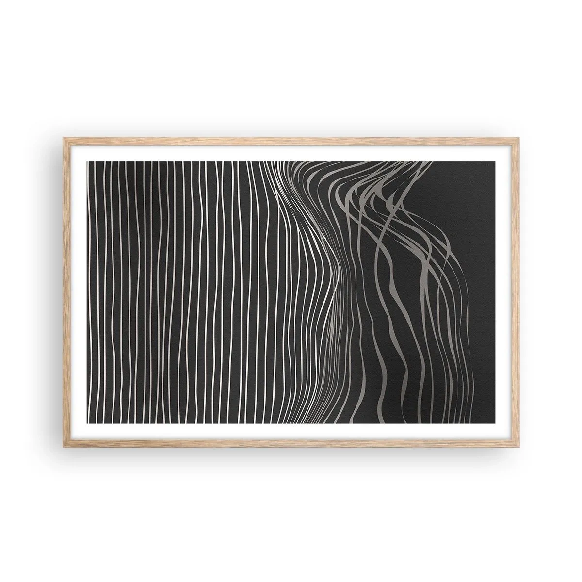 Poster in einem Rahmen aus heller Eiche - Rhythmus und Akzent - 91x61 cm