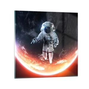 Glasbild - Bild auf glas - Kann ich noch eine Weile bleiben? - 70x70 cm