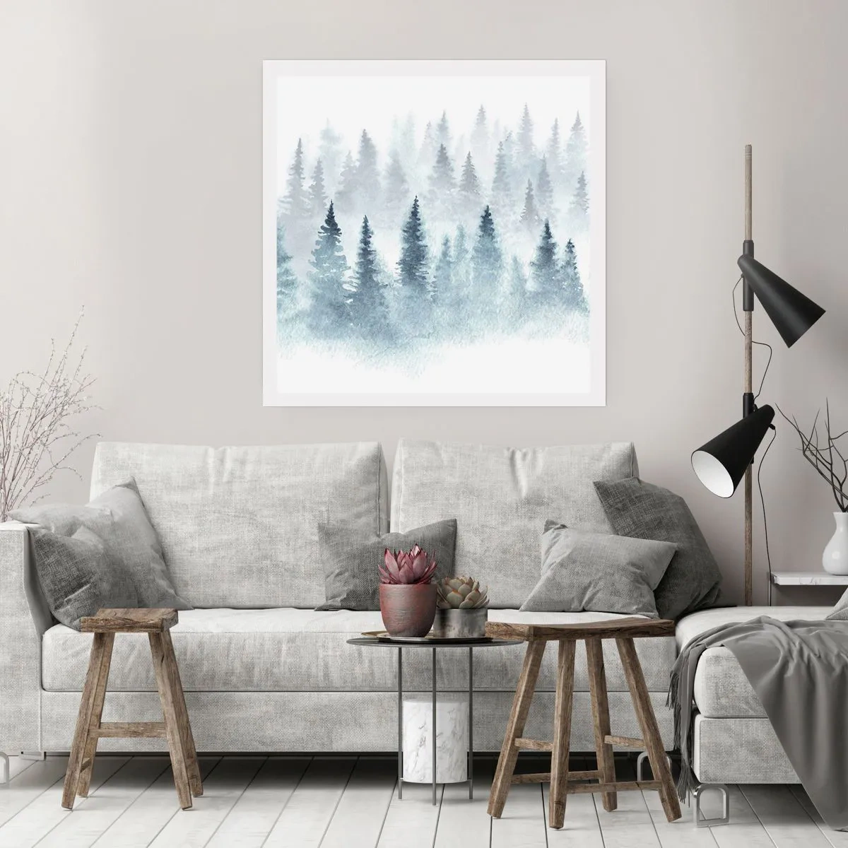 Poster - In Nebel gehüllt - 40x40 cm