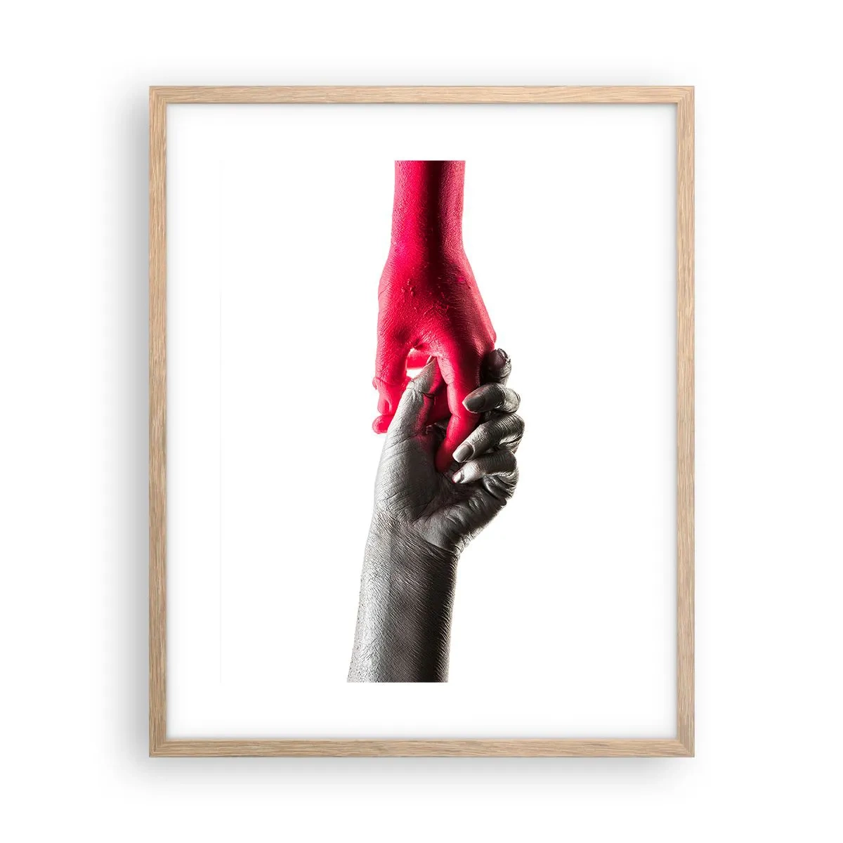 Poster in einem Rahmen aus heller Eiche - Gemeinsam, obwohl anders - 40x50 cm