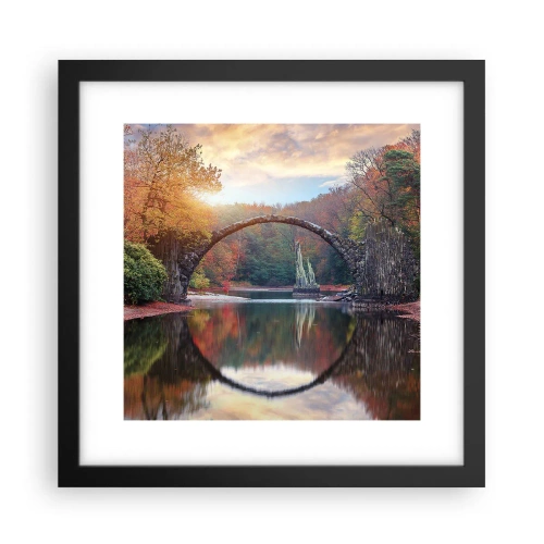 Poster in einem schwarzem Rahmen - Auf der anderen Seite des Spiegels - 30x30 cm