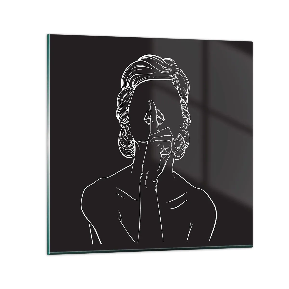 Glasbild - Bild auf glas - Schönheit erblüht in der Stille - 60x60 cm