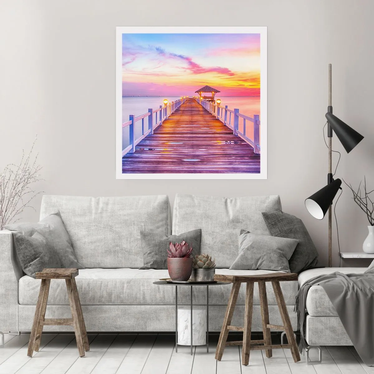 Poster - Die lila-goldene Stille des Abends - 30x30 cm