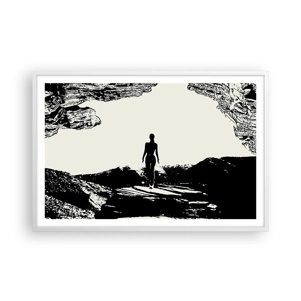 Poster in einem weißen Rahmen - Neuer Blick - 91x61 cm