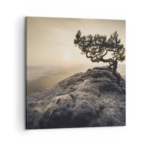 Bild auf Leinwand - Leinwandbild - Das Leben gewinnt immer - 60x60 cm