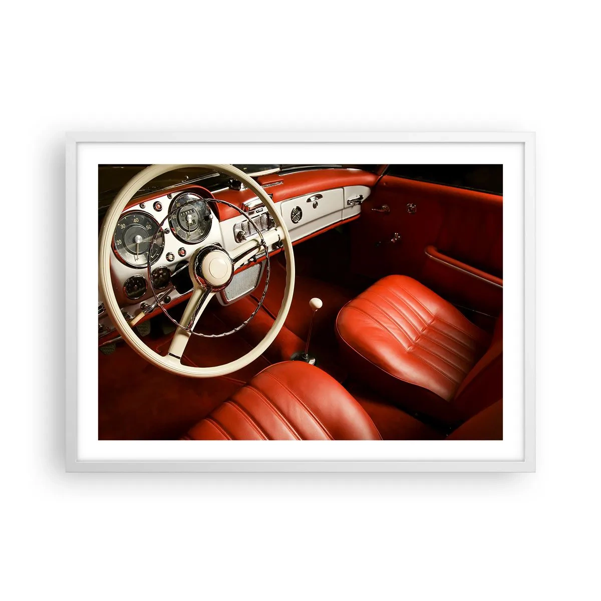 Poster in einem weißen Rahmen - Luxus im Vintagestil - 70x50 cm