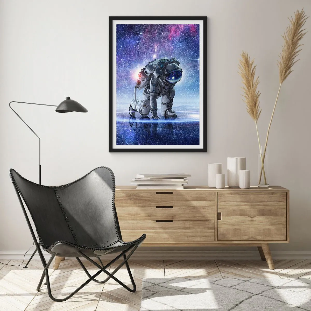 Poster in einem schwarzem Rahmen - Der Sternenhimmel über mir - 70x100 cm