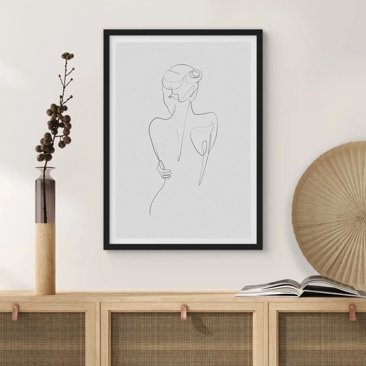 Poster in einem schwarzem Rahmen - Körpermusik - 70x100 cm