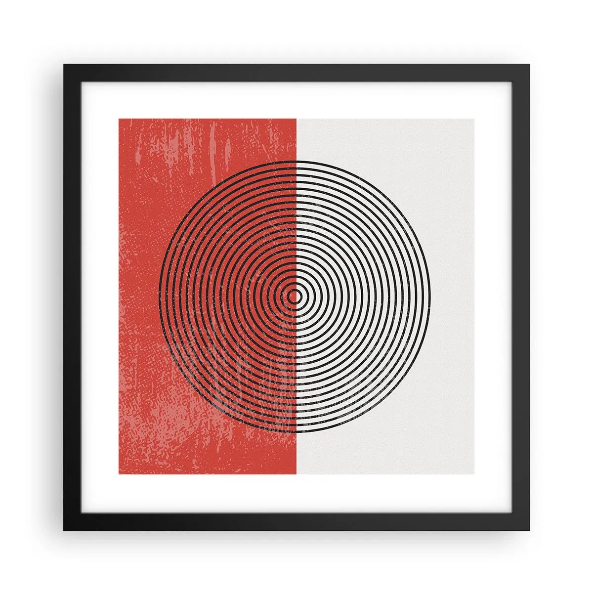 Poster in einem schwarzem Rahmen - Auf den Punkt gebracht - 40x40 cm