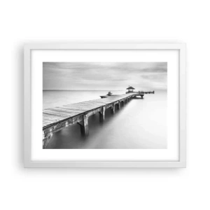 Poster in einem weißen Rahmen - In die Ferne - 40x30 cm