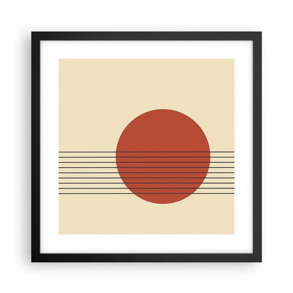Poster in einem schwarzem Rahmen - Immer wieder und weiter - 40x40 cm