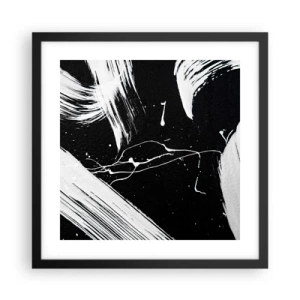 Poster in einem schwarzem Rahmen - Dunkelheit durchbrechen - 40x40 cm