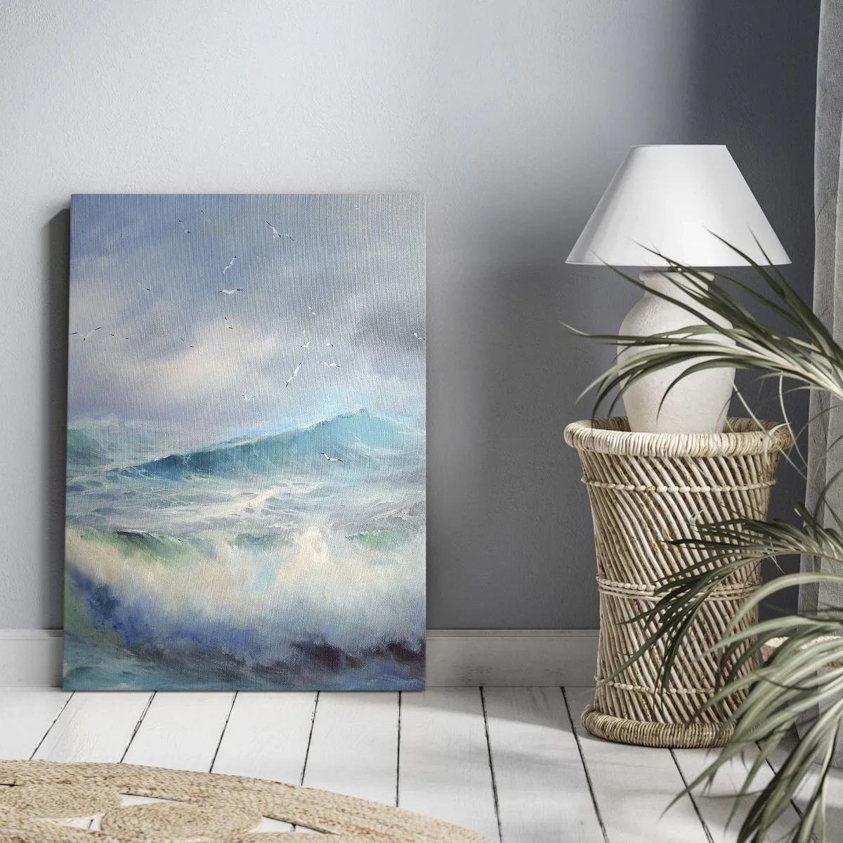 Bild auf Leinwand - Leinwandbild - Der wind heulte mit Triumph - 45x80 cm