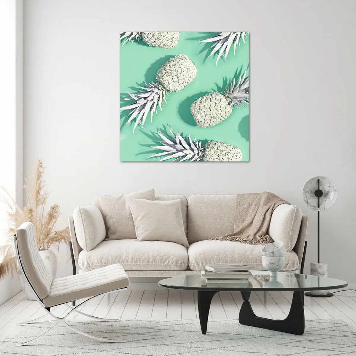 Glasbild - Bild auf glas - Das passt gut zu Minze - 50x50 cm