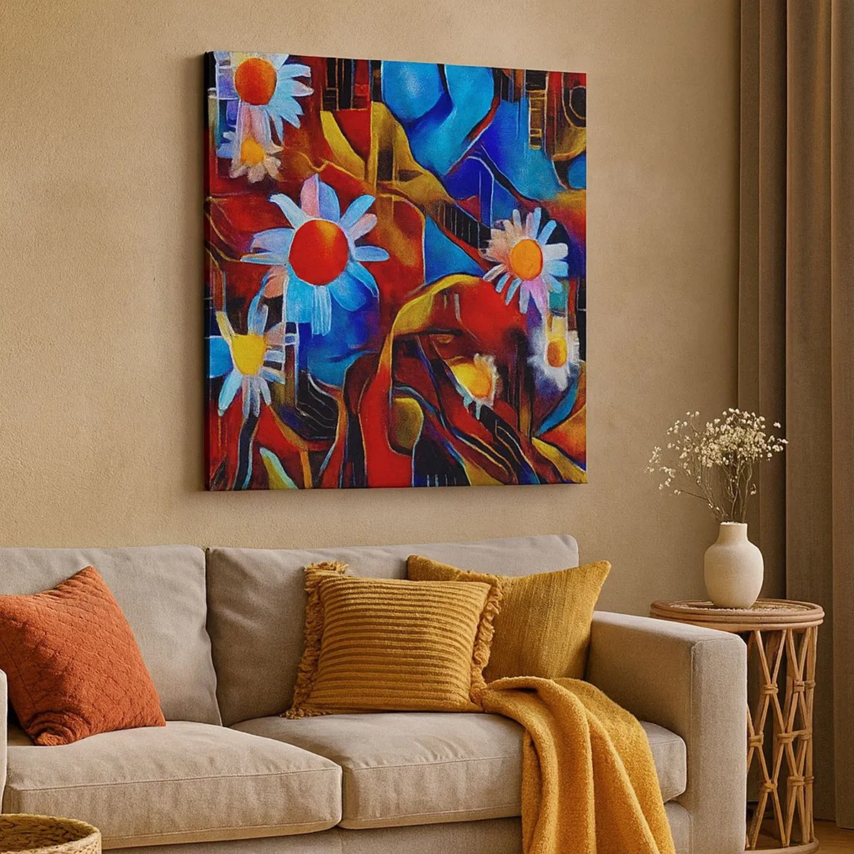 Bild auf Leinwand - Leinwandbild - Die Farben des Lebens - 30x30 cm