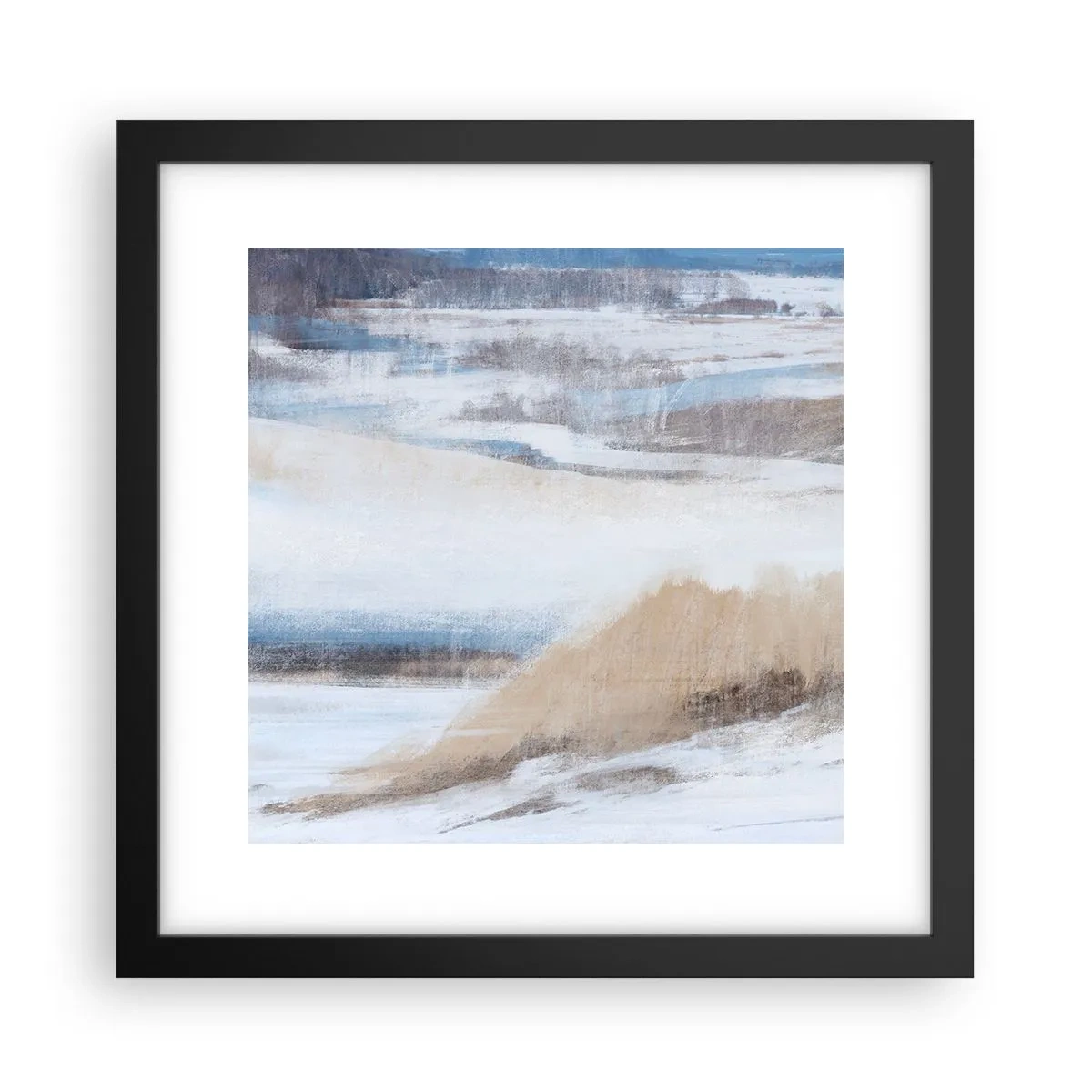 Poster in einem schwarzem Rahmen - Winterkomposition - 30x30 cm