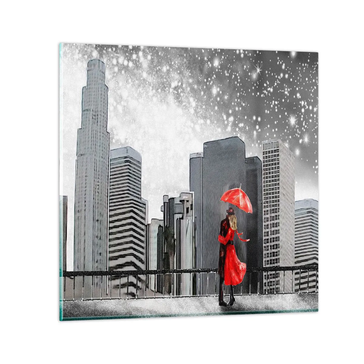 Glasbild - Bild auf glas - Der Mensch ist kein Stein - 40x40 cm