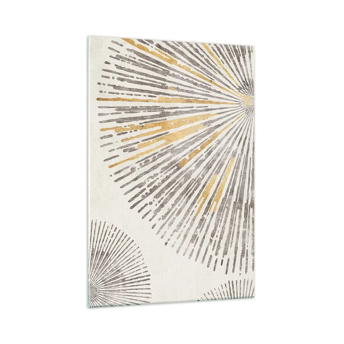 Glasbild - Bild auf glas - Abstraktes strahlenförmiges Muster - 70x100cm - Schönheit des Strahls - Moderne Wanddekoration für Wohnzimmer und Schlafzimmer ARTTOR