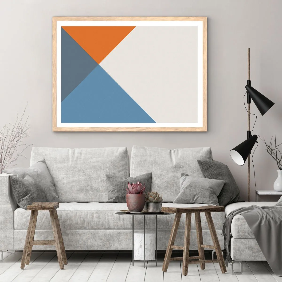 Poster in einem Rahmen aus heller Eiche - In einem Winkel… - 50x40 cm