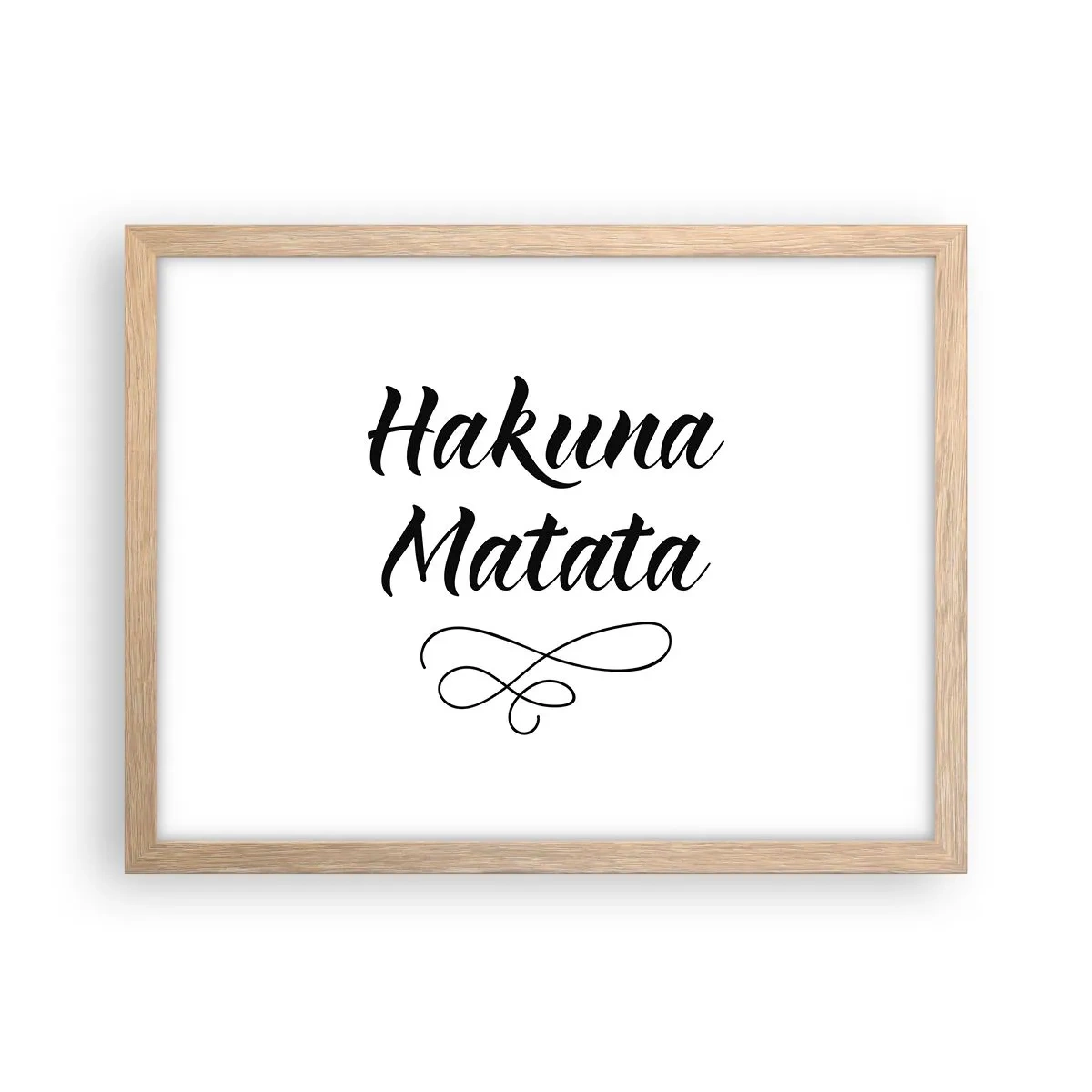 Poster in einem Rahmen aus heller Eiche - Bester Ratschlag - 40x30 cm