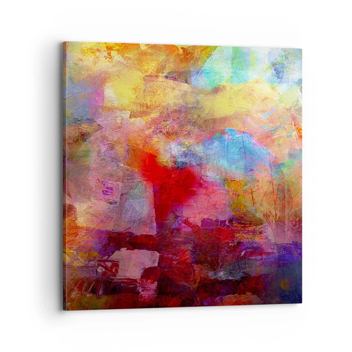 Bild auf Leinwand - Leinwandbild - Schau in den Regenbogen - 70x70 cm