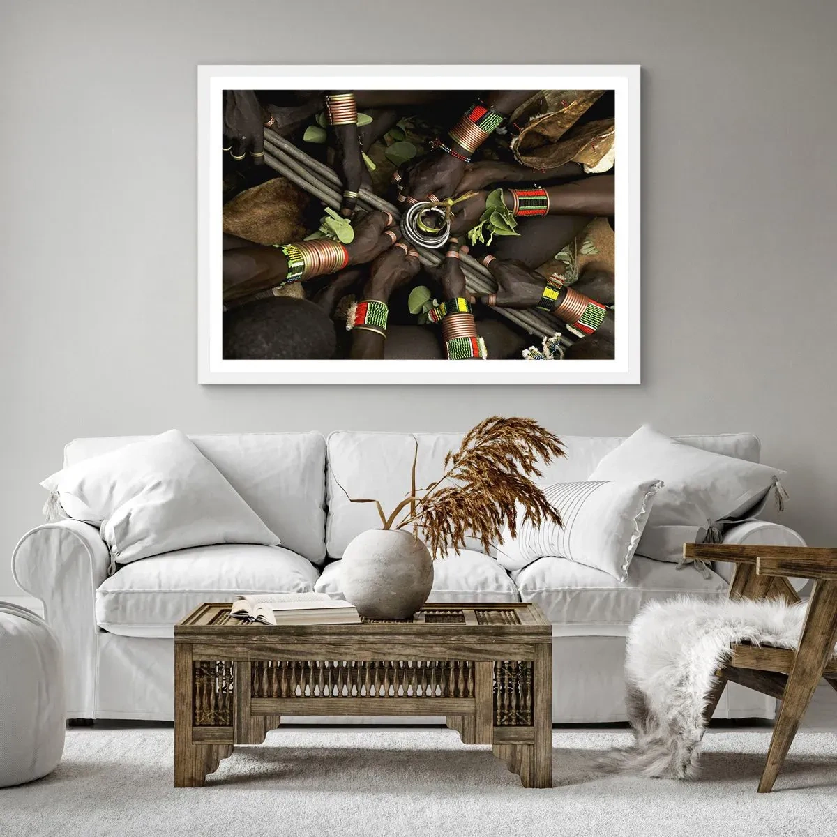 Poster in einem weißen Rahmen - Wir sind zusammen - 100x70 cm