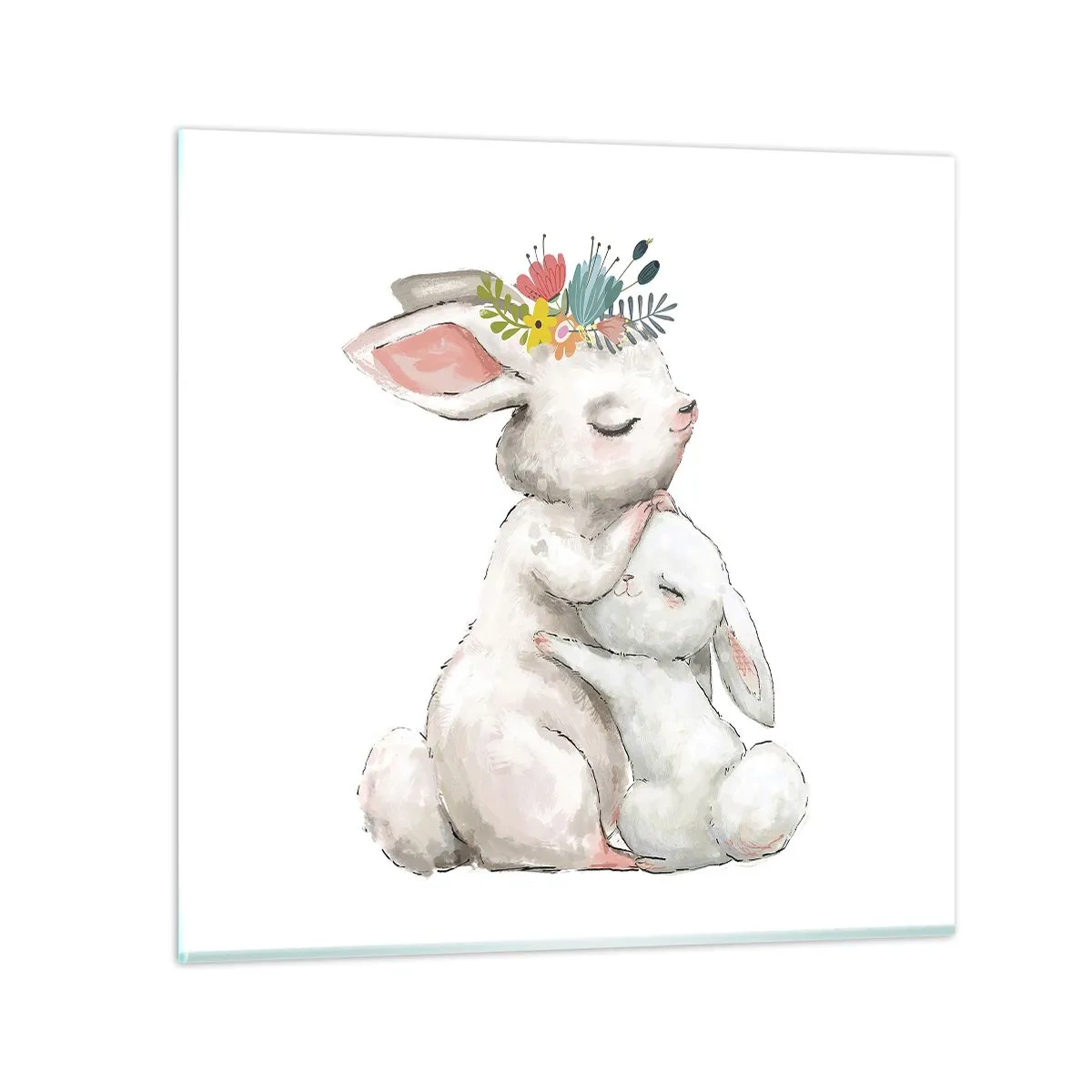 Glasbild - Bild auf glas - Bei Mama ist's am schönsten - 50x50 cm