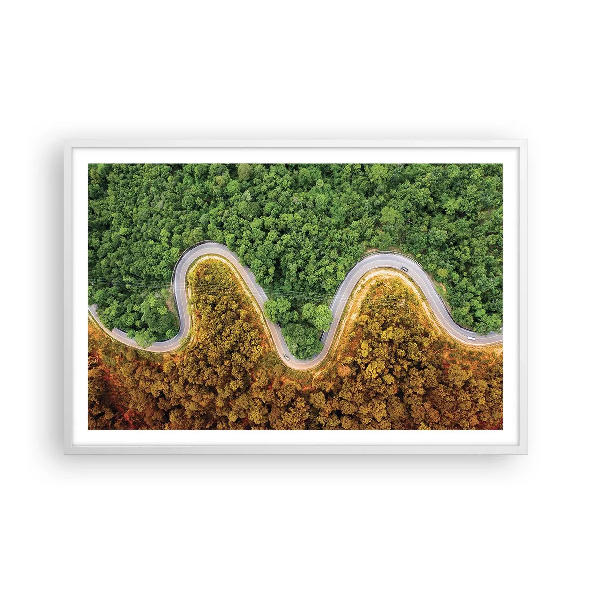 Poster in einem weißen Rahmen - Grenzen und Durchbrüche - 91x61 cm