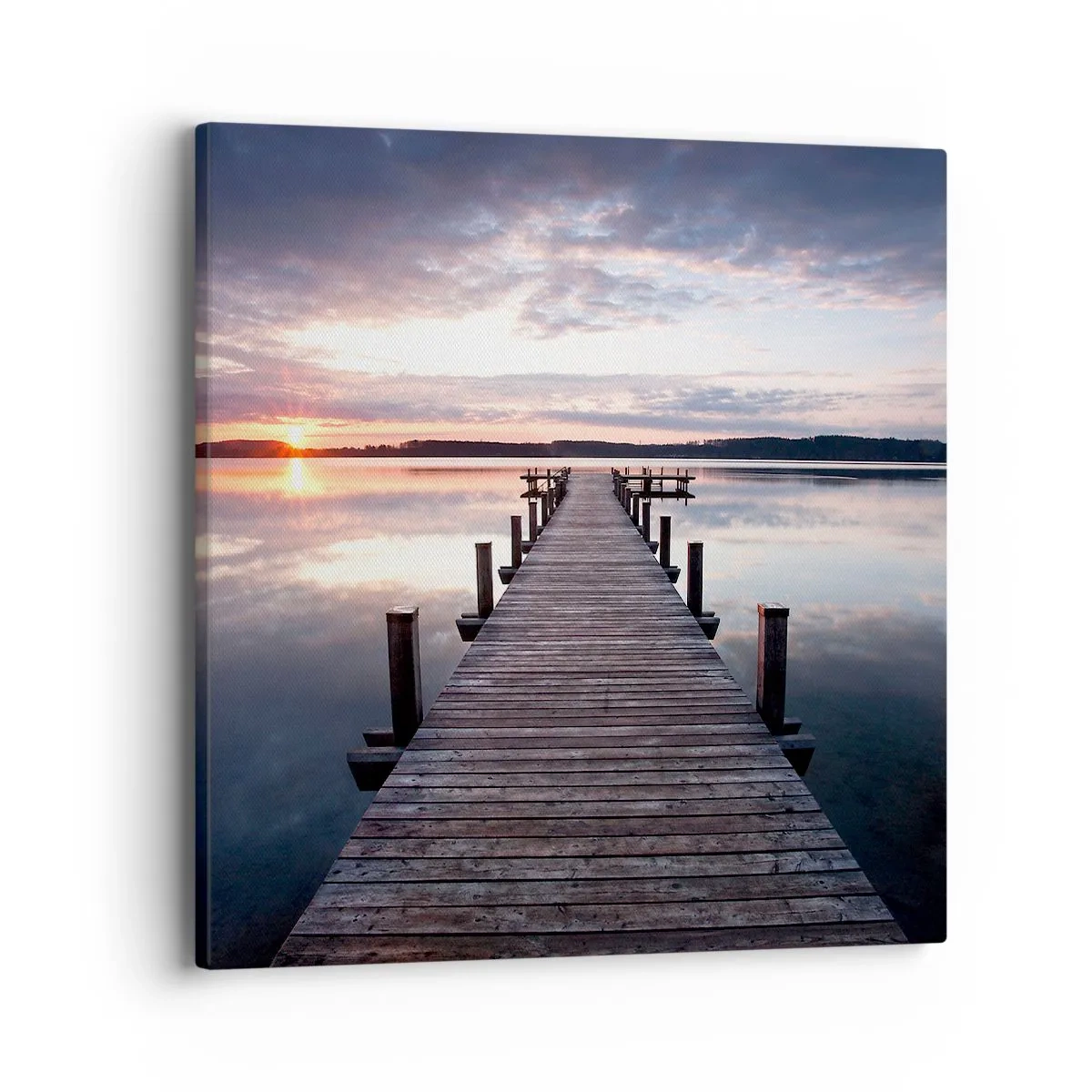 Bild auf Leinwand - Leinwandbild - Eine stille Grenze zwischen Tag und Nacht - 40x40 cm