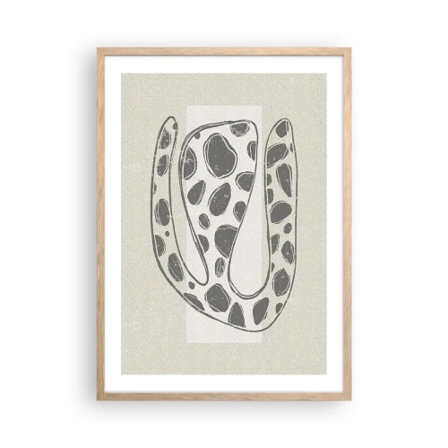 Poster in einem Rahmen aus heller Eiche - Seltsame Kreatur - 50x70 cm